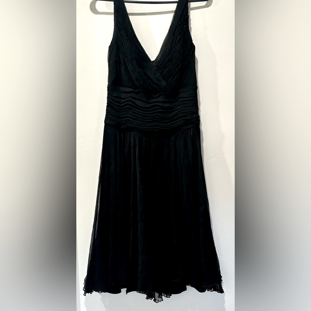 Tadashi Collection black silk dress